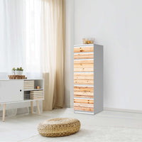 Klebefolie Bright Planks - IKEA Malm Kommode 6 Schubladen (schmal) - Schlafzimmer