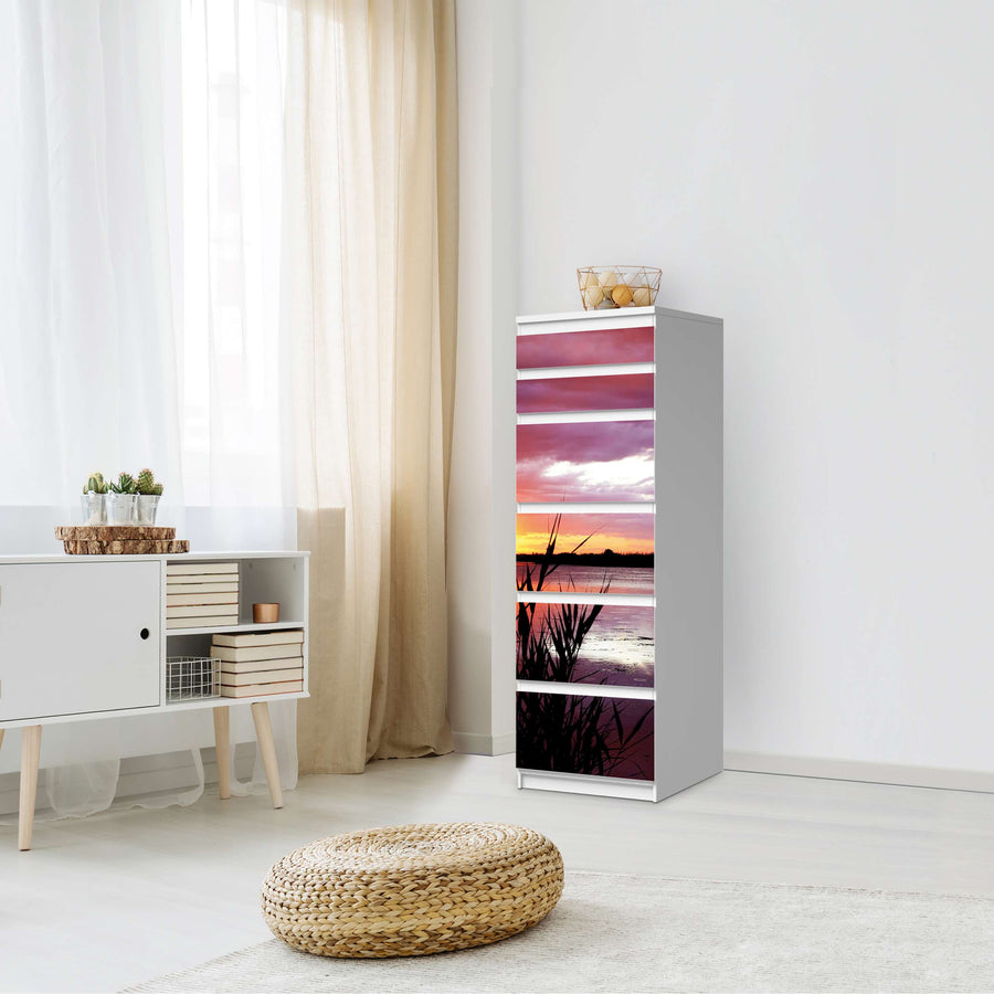 Klebefolie Dream away - IKEA Malm Kommode 6 Schubladen (schmal) - Schlafzimmer