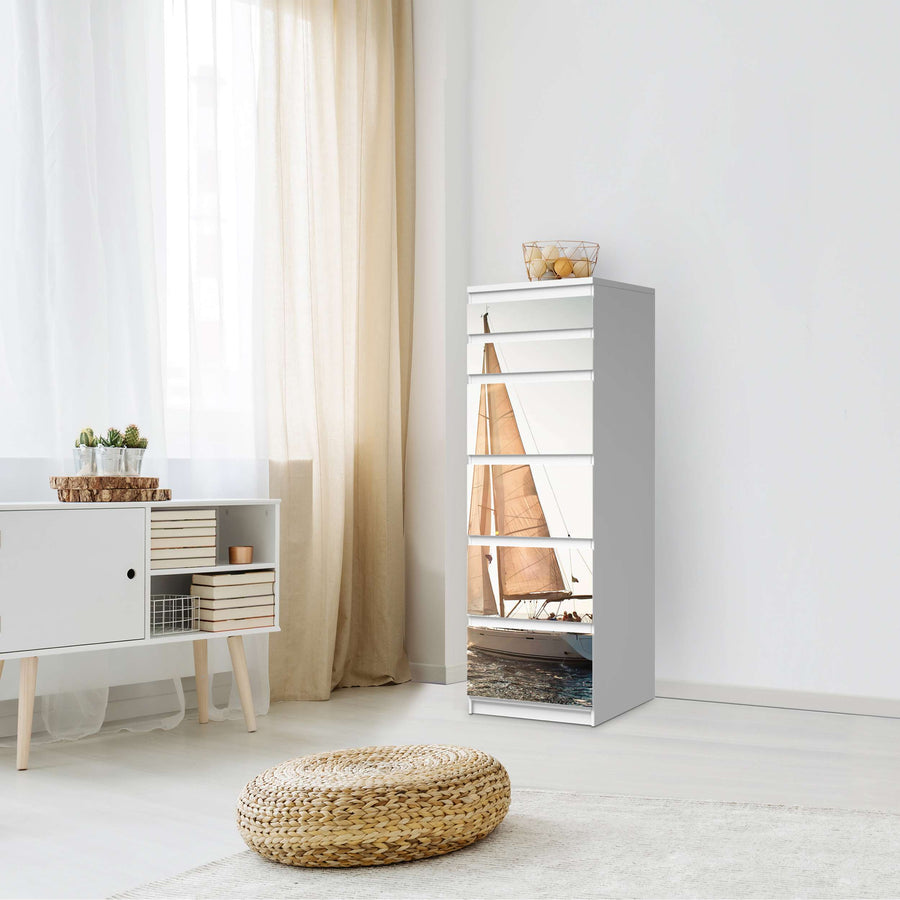 Klebefolie Freedom - IKEA Malm Kommode 6 Schubladen (schmal) - Schlafzimmer