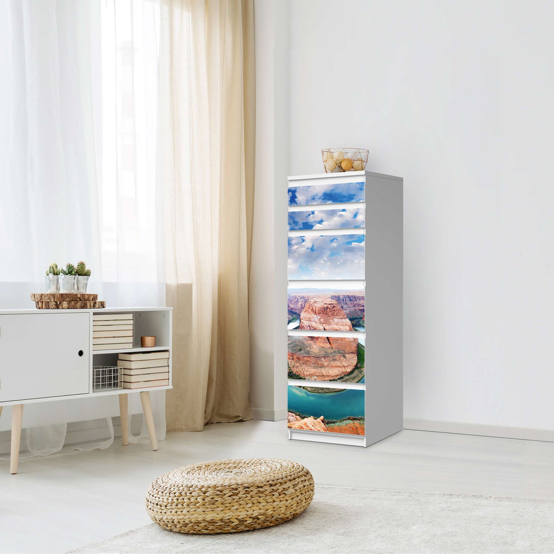 Klebefolie Grand Canyon - IKEA Malm Kommode 6 Schubladen (schmal) - Schlafzimmer