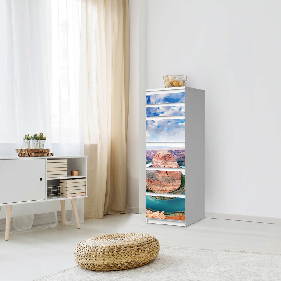 Klebefolie Grand Canyon - IKEA Malm Kommode 6 Schubladen (schmal) - Schlafzimmer