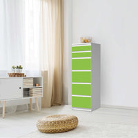 Klebefolie Hellgrün Dark - IKEA Malm Kommode 6 Schubladen (schmal) - Schlafzimmer