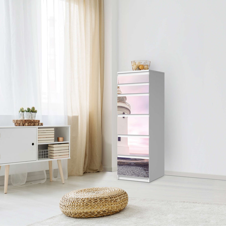 Klebefolie Lighthouse - IKEA Malm Kommode 6 Schubladen (schmal) - Schlafzimmer