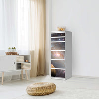 Klebefolie Milky Way - IKEA Malm Kommode 6 Schubladen (schmal) - Schlafzimmer