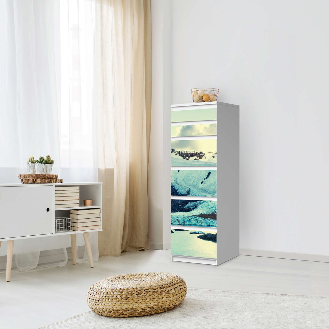 Klebefolie Patagonia - IKEA Malm Kommode 6 Schubladen (schmal) - Schlafzimmer