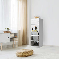 Klebefolie Penguin Family - IKEA Malm Kommode 6 Schubladen (schmal) - Schlafzimmer