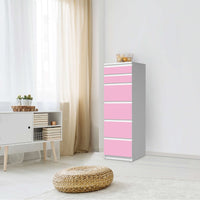 Klebefolie Pink Light - IKEA Malm Kommode 6 Schubladen (schmal) - Schlafzimmer