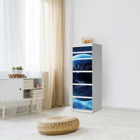 Klebefolie Planet Blue - IKEA Malm Kommode 6 Schubladen (schmal) - Schlafzimmer