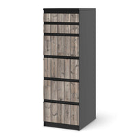 Klebefolie Dark washed - IKEA Malm Kommode 6 Schubladen (schmal) - schwarz