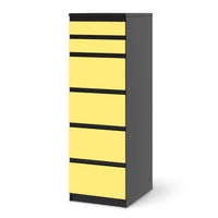 Klebefolie Gelb Light - IKEA Malm Kommode 6 Schubladen (schmal) - schwarz