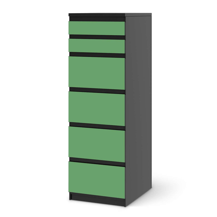 Klebefolie Grün Light - IKEA Malm Kommode 6 Schubladen (schmal) - schwarz