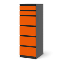 Klebefolie Orange Dark - IKEA Malm Kommode 6 Schubladen (schmal) - schwarz