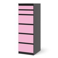 Klebefolie Pink Light - IKEA Malm Kommode 6 Schubladen (schmal) - schwarz
