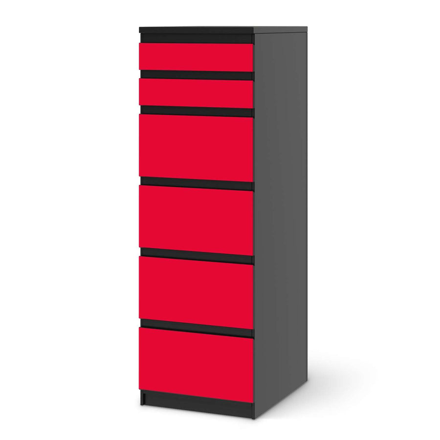 Klebefolie Rot Light - IKEA Malm Kommode 6 Schubladen (schmal) - schwarz