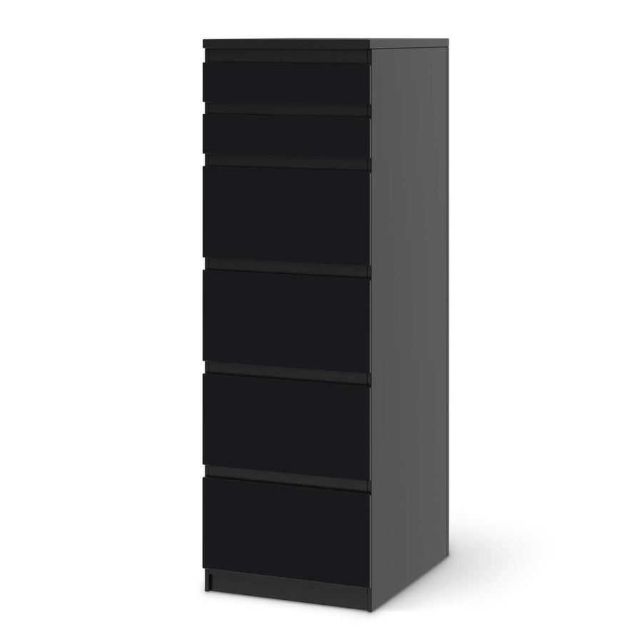 Klebefolie Schwarz - IKEA Malm Kommode 6 Schubladen (schmal) - schwarz