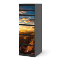 Klebefolie Tibet - IKEA Malm Kommode 6 Schubladen (schmal) - schwarz