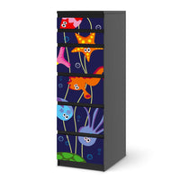 Klebefolie Underwater Life - IKEA Malm Kommode 6 Schubladen (schmal) - schwarz