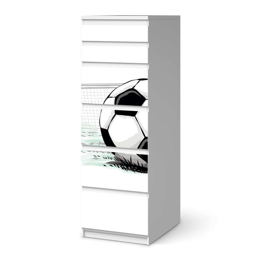 Klebefolie Freistoss - IKEA Malm Kommode 6 Schubladen (schmal)  - weiss