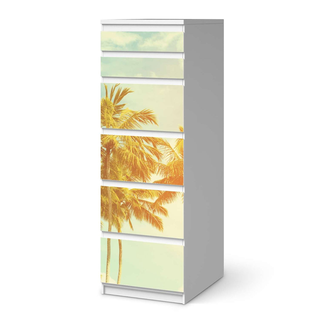 Klebefolie Sun Flair - IKEA Malm Kommode 6 Schubladen (schmal)  - weiss