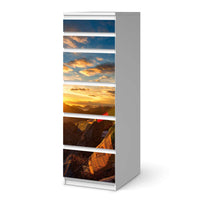 Klebefolie Tibet - IKEA Malm Kommode 6 Schubladen (schmal)  - weiss