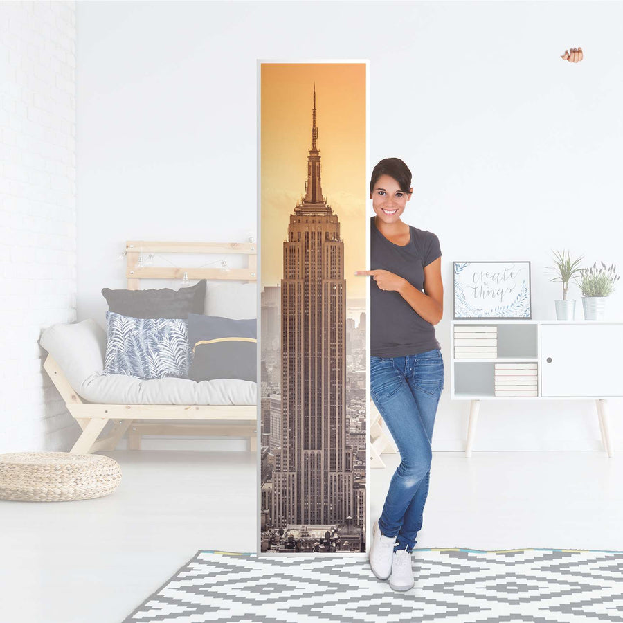 Klebefolie Empire State Building - IKEA Pax Schrank 236 cm Höhe - 1 Tür - Folie