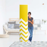 Klebefolie Gelbe Zacken - IKEA Pax Schrank 236 cm Höhe - 1 Tür - Folie