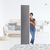 Klebefolie Grau Light - IKEA Pax Schrank 236 cm Höhe - 1 Tür - Folie