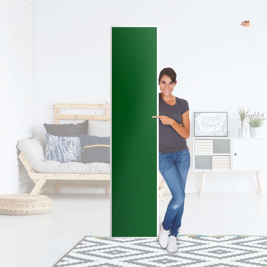 Klebefolie Grün Dark - IKEA Pax Schrank 236 cm Höhe - 1 Tür - Folie