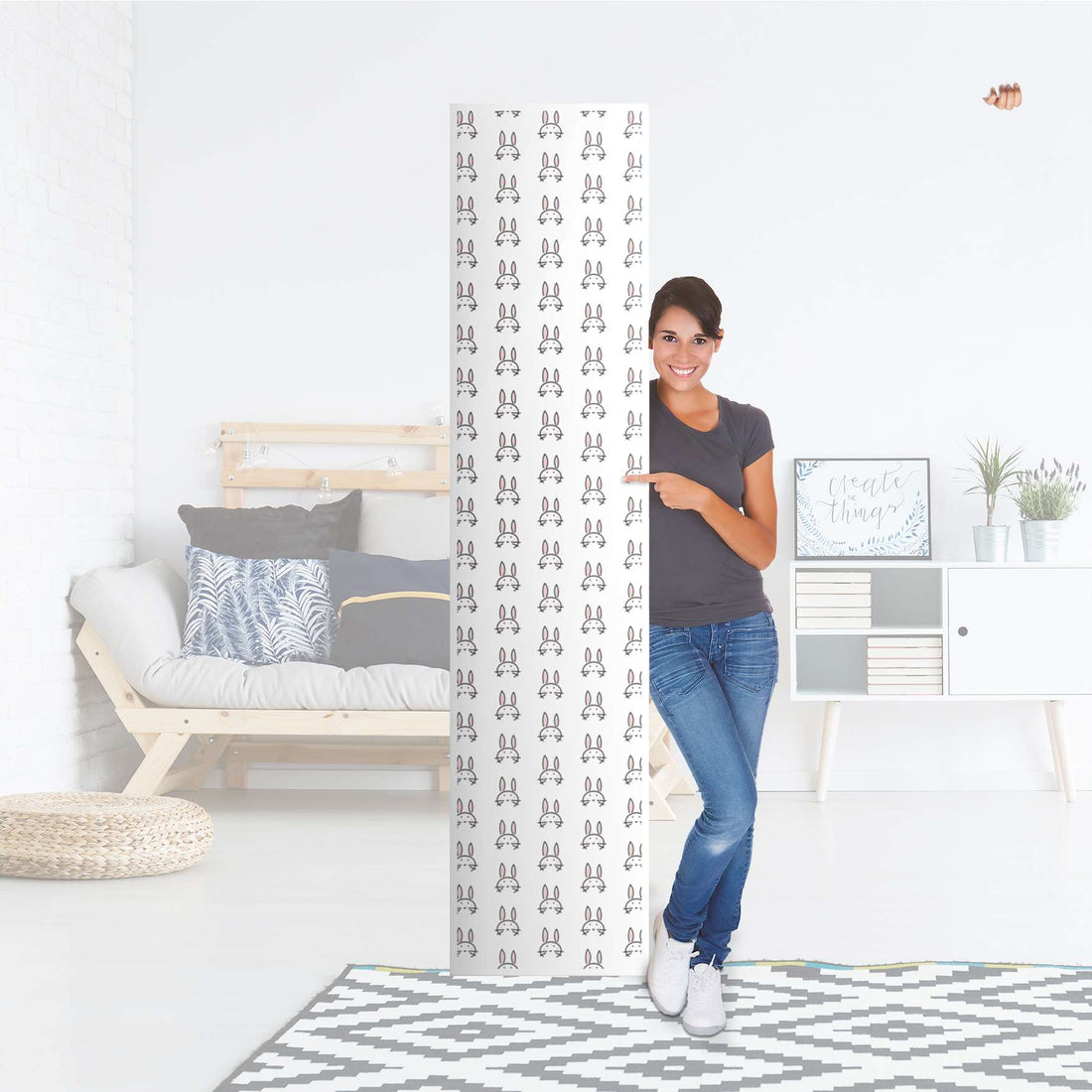 Klebefolie Hoppel - IKEA Pax Schrank 236 cm Höhe - 1 Tür - Folie