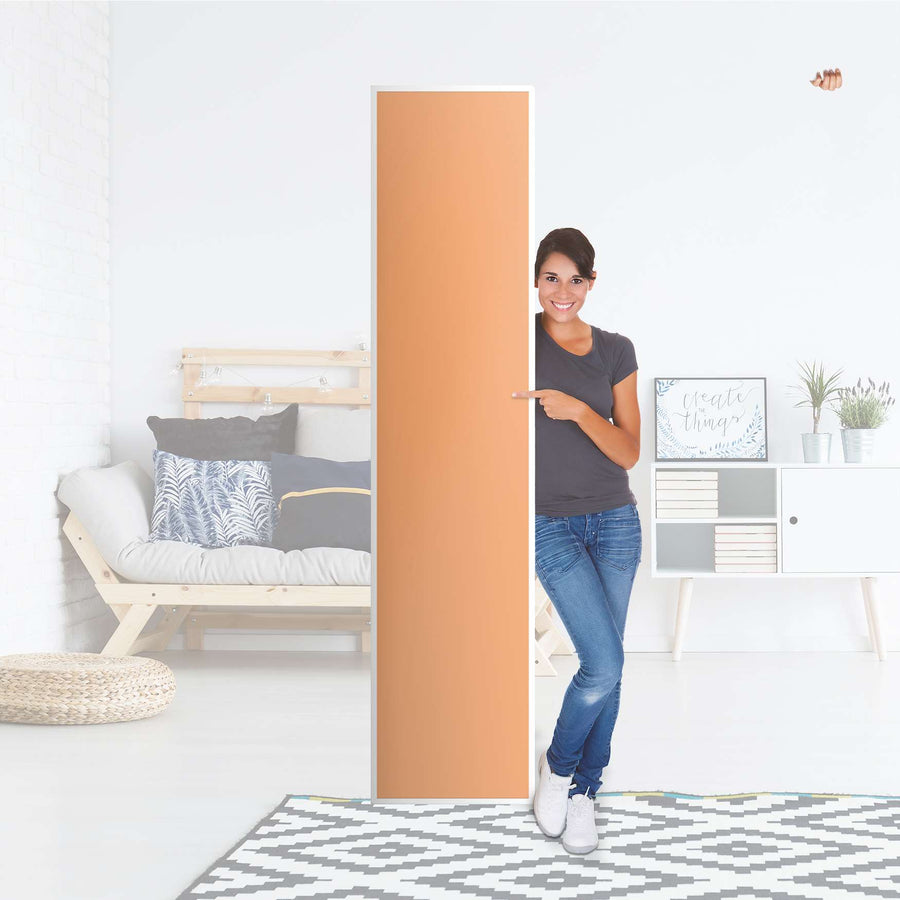 Klebefolie Orange Light - IKEA Pax Schrank 236 cm Höhe - 1 Tür - Folie