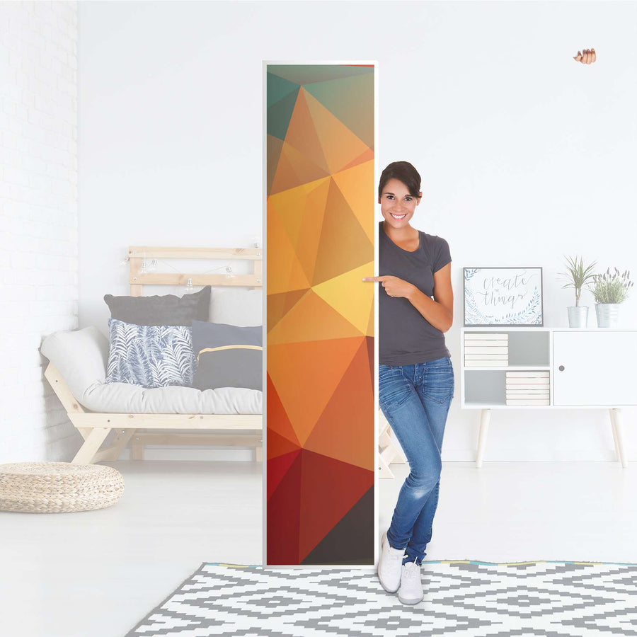 Klebefolie Polygon - IKEA Pax Schrank 236 cm Höhe - 1 Tür - Folie