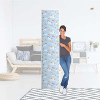 Klebefolie Rainbow Unicorn - IKEA Pax Schrank 236 cm Höhe - 1 Tür - Folie