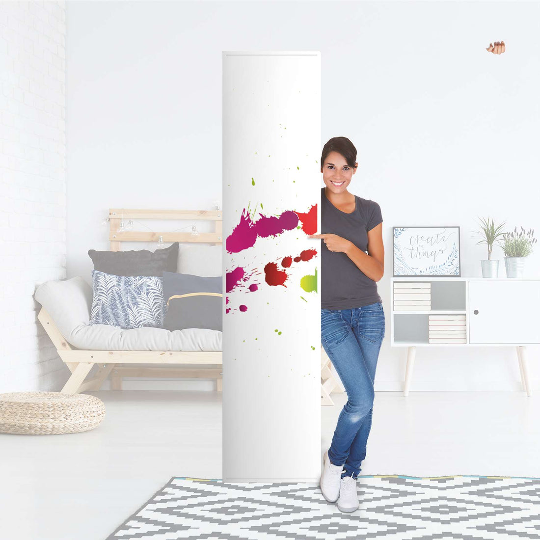 Klebefolie Splash 2 - IKEA Pax Schrank 236 cm Höhe - 1 Tür - Folie