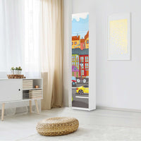 Klebefolie City Life - IKEA Pax Schrank 236 cm Höhe - 1 Tür - Kinderzimmer