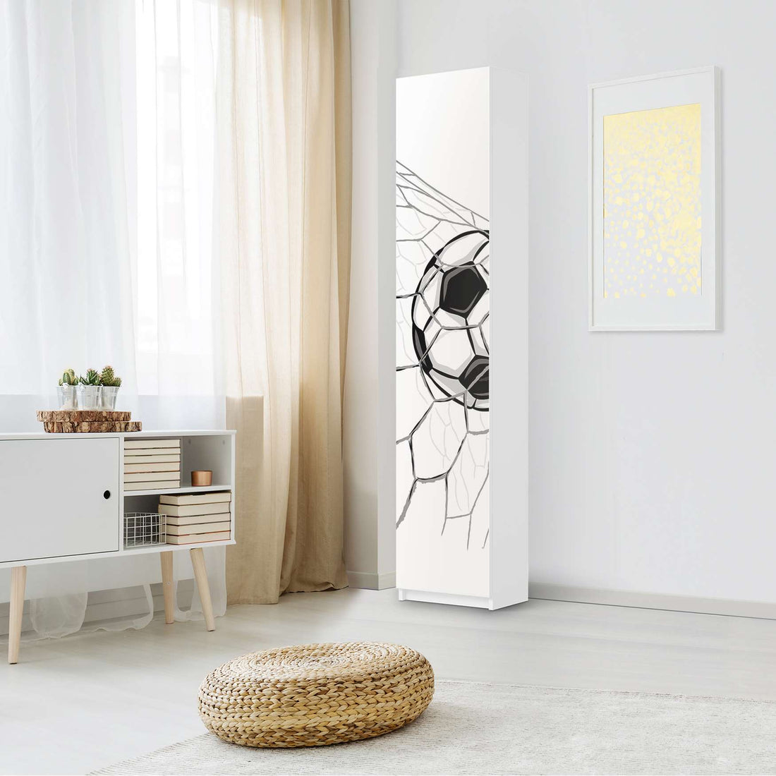 Klebefolie Eingenetzt - IKEA Pax Schrank 236 cm Höhe - 1 Tür - Kinderzimmer