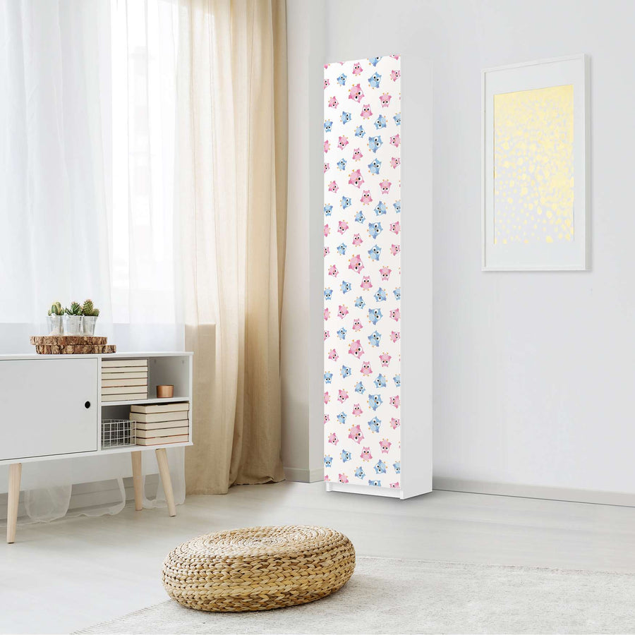 Klebefolie Eulenparty - IKEA Pax Schrank 236 cm Höhe - 1 Tür - Kinderzimmer