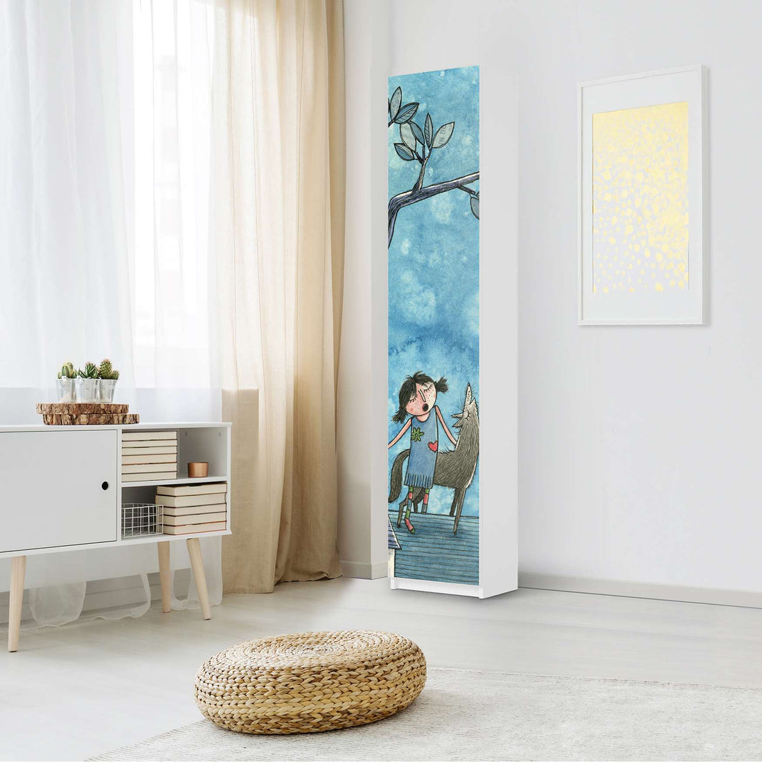 Klebefolie Nocturnal Pleasure - IKEA Pax Schrank 236 cm Höhe - 1 Tür - Kinderzimmer