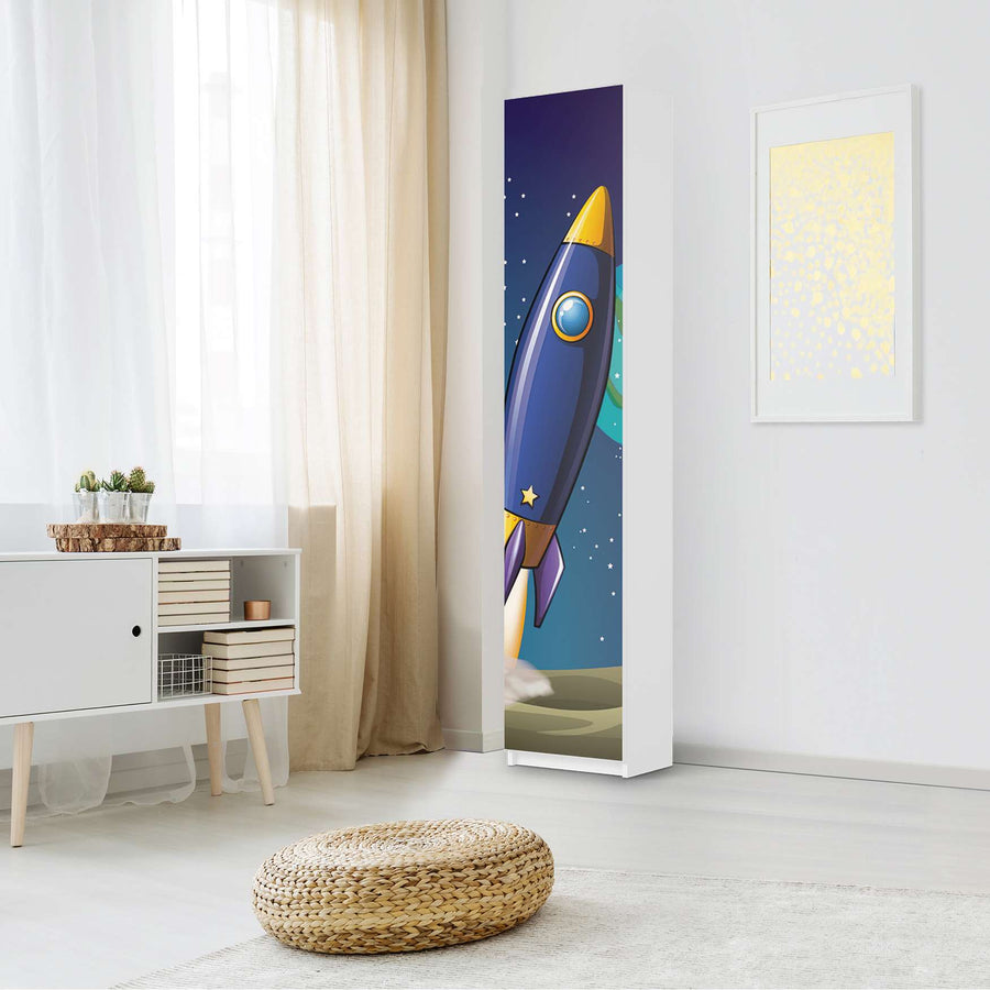 Klebefolie Space Rocket - IKEA Pax Schrank 236 cm Höhe - 1 Tür - Kinderzimmer