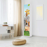 Klebefolie Wild Animals - IKEA Pax Schrank 236 cm Höhe - 1 Tür - Kinderzimmer