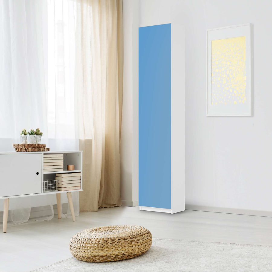 Klebefolie Blau Light - IKEA Pax Schrank 236 cm Höhe - 1 Tür - Schlafzimmer