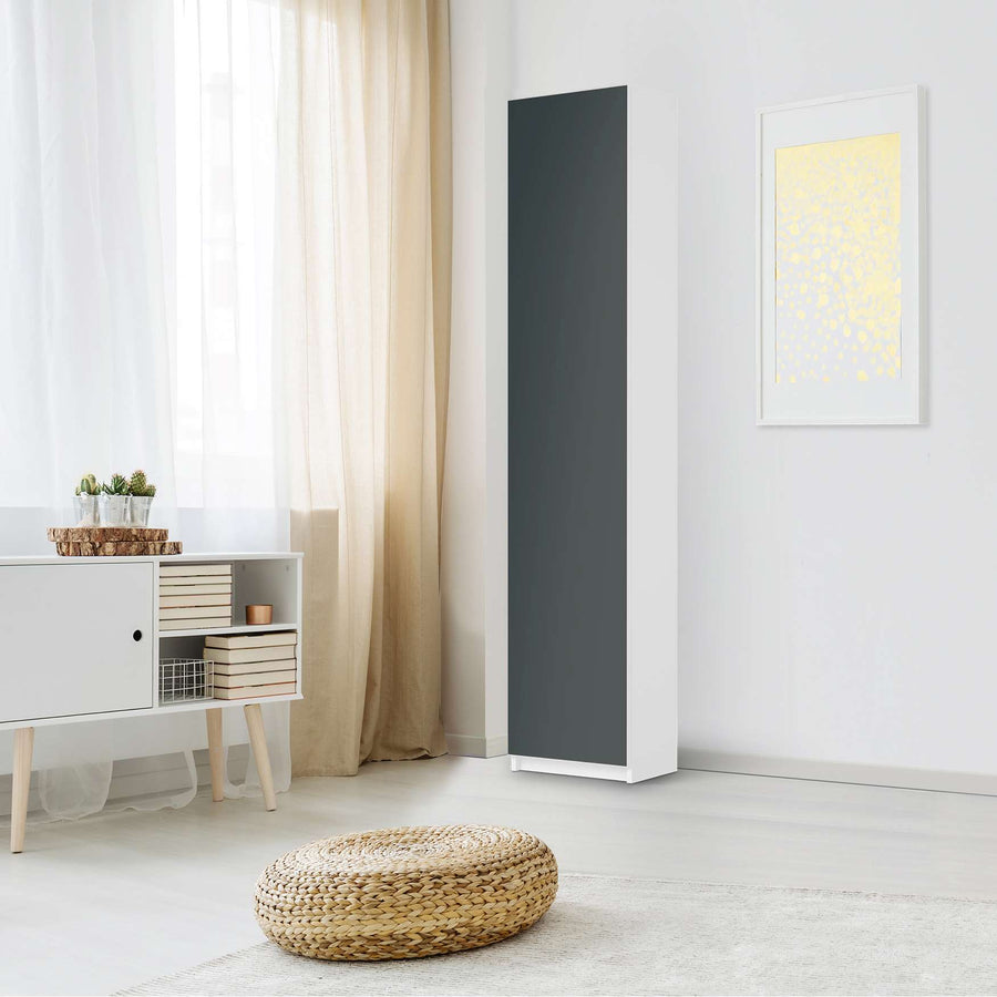Klebefolie Blaugrau Dark - IKEA Pax Schrank 236 cm Höhe - 1 Tür - Schlafzimmer