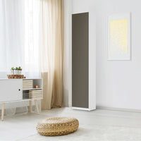 Klebefolie Braungrau Dark - IKEA Pax Schrank 236 cm Höhe - 1 Tür - Schlafzimmer