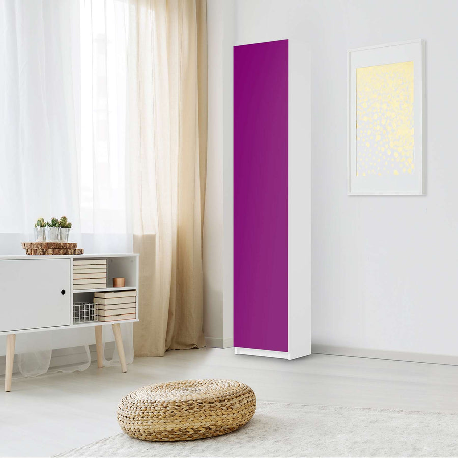 Klebefolie Flieder Dark - IKEA Pax Schrank 236 cm Höhe - 1 Tür - Schlafzimmer