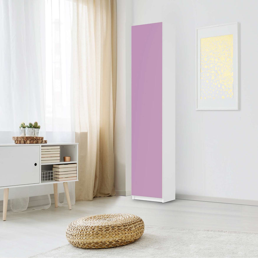 Klebefolie Flieder Light - IKEA Pax Schrank 236 cm Höhe - 1 Tür - Schlafzimmer