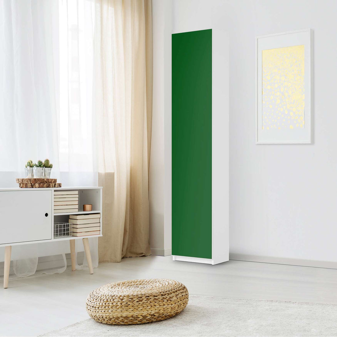 Klebefolie Grün Dark - IKEA Pax Schrank 236 cm Höhe - 1 Tür - Schlafzimmer