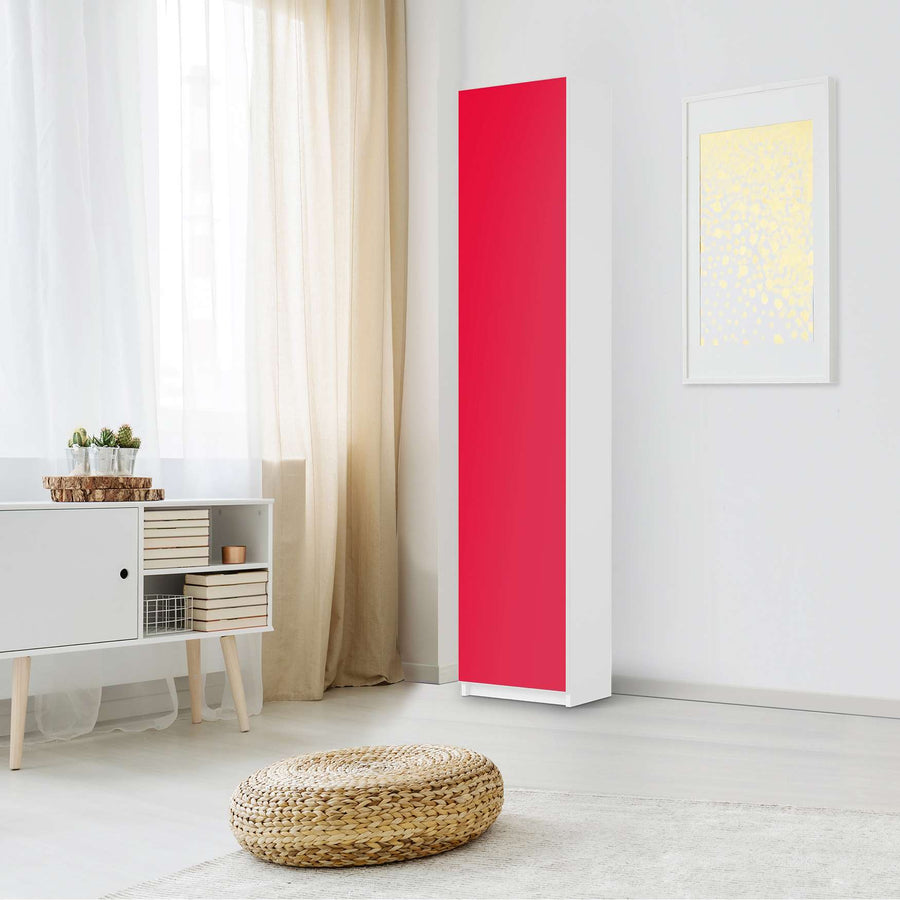 Klebefolie Rot Light - IKEA Pax Schrank 236 cm Höhe - 1 Tür - Schlafzimmer