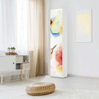 Klebefolie Water Color Flowers - IKEA Pax Schrank 236 cm Höhe - 1 Tür - Schlafzimmer
