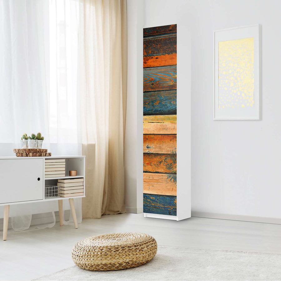 Klebefolie Wooden - IKEA Pax Schrank 236 cm Höhe - 1 Tür - Schlafzimmer