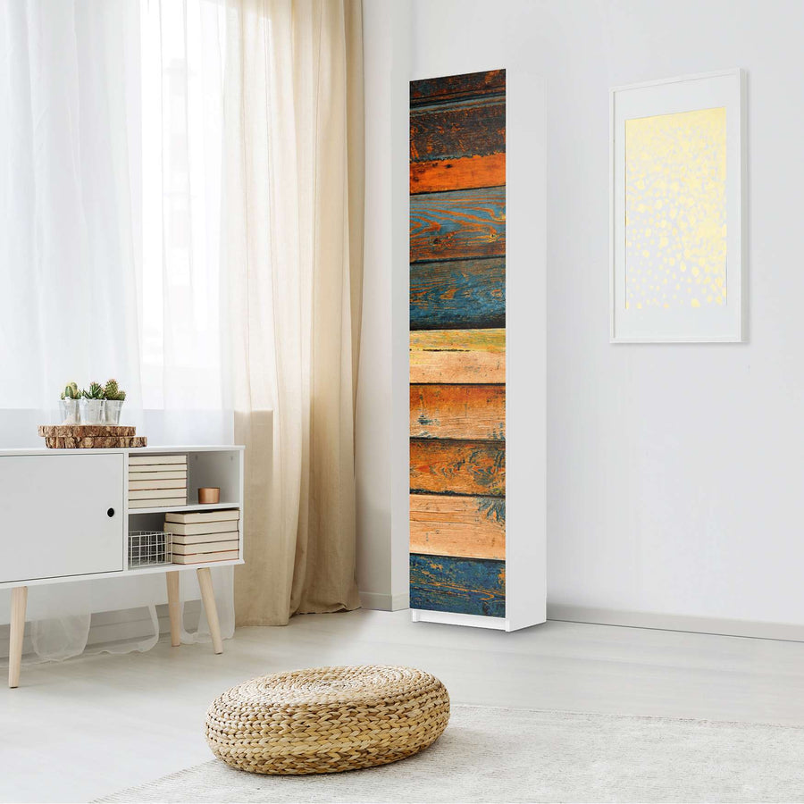 Klebefolie Wooden - IKEA Pax Schrank 236 cm Höhe - 1 Tür - Schlafzimmer