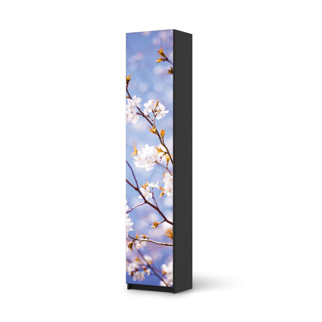 Klebefolie Apple Blossoms - IKEA Pax Schrank 236 cm Höhe - 1 Tür - schwarz